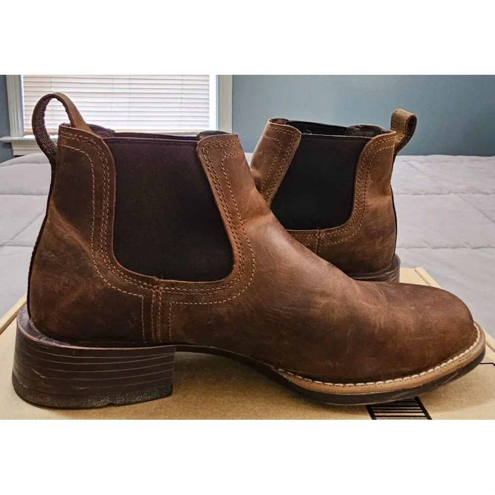 Ariat® (11.5‎ D) Booker™ Ultra Chelsea Boot in Distressed Brown - $170